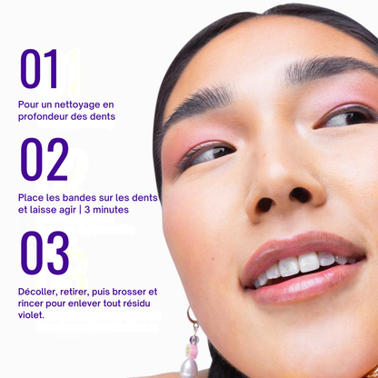 Bande blanchissante violettes