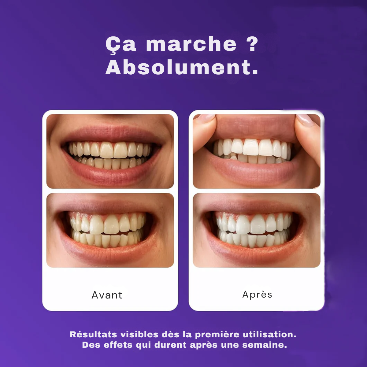 Bande blanchissante violettes