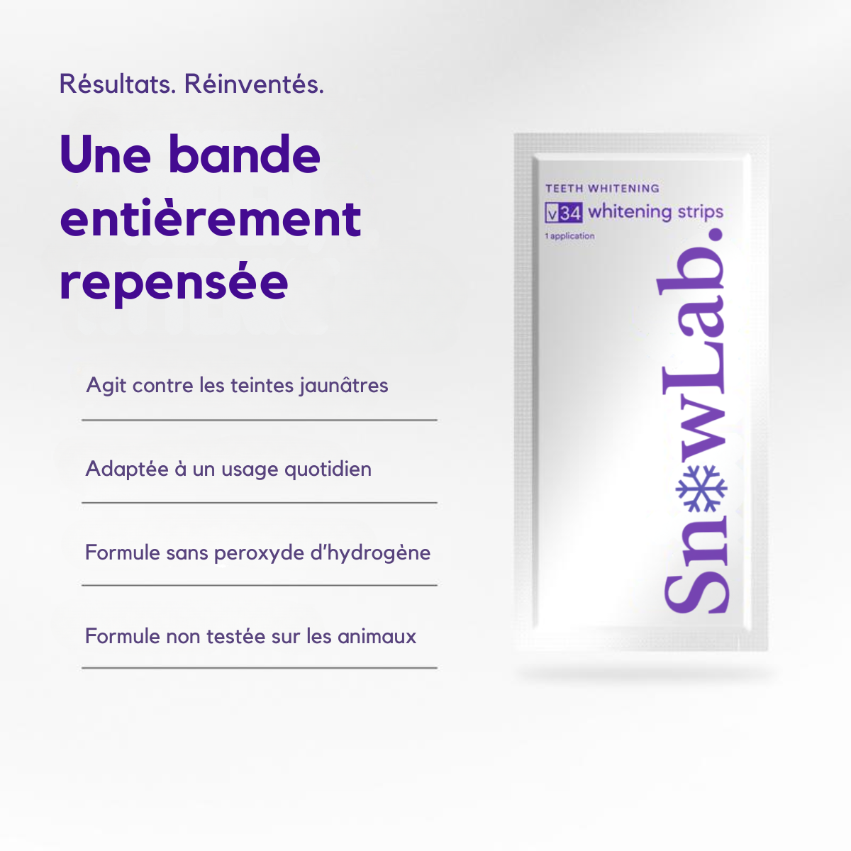 Bande blanchissante violettes