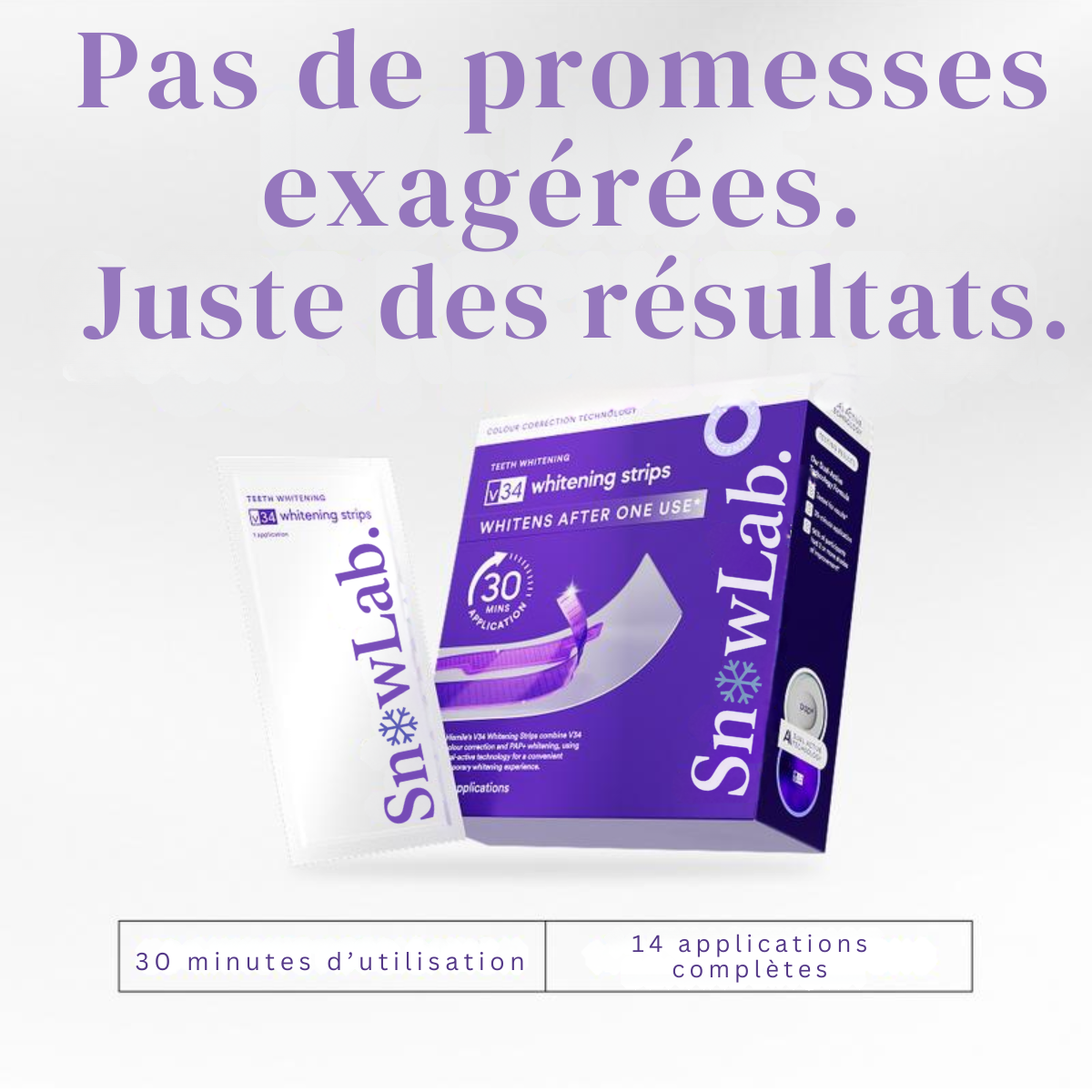 Bande blanchissante violettes